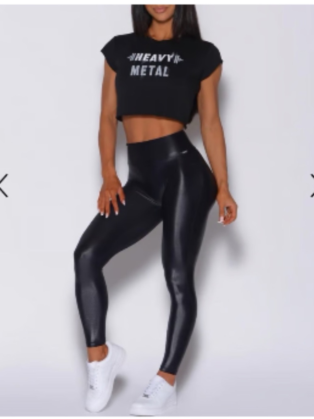 Black Gloss Leggings | Size M